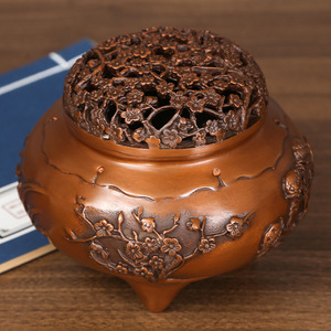 Purple Copper Incense Burner Small And <b>Large</b> Size Hand Made For Religious Use - Product Image 2