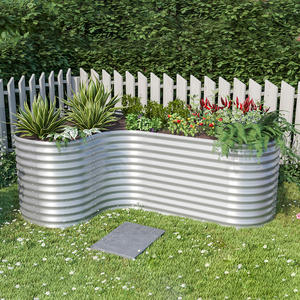 Vente en gros de jardinière de légumes en acier galvanisé Lits de jardin <span class=keywords><strong>surélevés</strong></span> en métal pour le jardinage domestique - Product Image 2