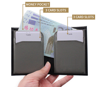 Dompet Pria Kulit Asli Tipis Khusus Anti RFID Model Lipat Pendek Multi Slot Kartu Grosir OEM