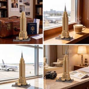 Set de Bloques de Construcción del <span class=keywords><strong>Empire</strong></span> <span class=keywords><strong>State</strong></span> <span class=keywords><strong>Building</strong></span>, Modelo de Monumento de Nueva York, Juguete de Construcción DIY, Fabricante de Bloques de Construcción Personalizados - Product Image 6