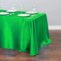 Noël meilleure vente Satin Table couverture Rectangle brillant soie lisse tissu décoration pour mariage nappe fête