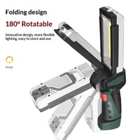 Lampe de travail LED rechargeable portable, étanche, à intensité variable, de haute qualité, avec fixation magnétique, pliable, multifonctionnelle pour l'entretien