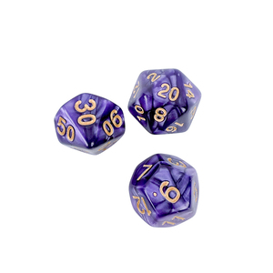 Jeu de dés en résine avec éclairage violet et chiffres dorés pour jeux de société, à partir de 14 ans, divertissement durable - Product Image 5