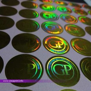 Étiquette de sécurité holographique anti-contrefaçon et inviolable avec garantie et numéro de série - Product Image 3