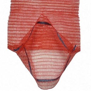 Sacs en <span class=keywords><strong>filet</strong></span> Raschel rouges et verts durables de 21*32 pouces (50 lb) en PE recyclable pour l'emballage du <span class=keywords><strong>bois</strong></span> de <span class=keywords><strong>chauffage</strong></span>, des oignons et de l'ail – Nouveau design - Product Image 4