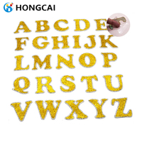 Cristal strass Alphabet patchs Hotfix lavable fer sur tissu acrylique strass lettre Applique transfert impression produit