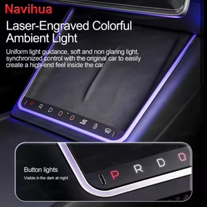 แผงสัมผัส Navihua สำหรับ Tesla Model 3 Highland พร้อมไฟ Ambient Light และที่ชาร์จโทรศัพท์ไร้สายในรถยนต์ - Product Image 6