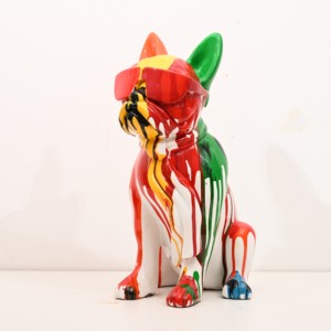 High-End Custom cane animale in resina artigianale moda occhiali <span class=keywords><strong>da</strong></span> sole decorazioni per la casa soggiorno dell'hotel secondo 3D disegni di fabbrica - Product Image 2
