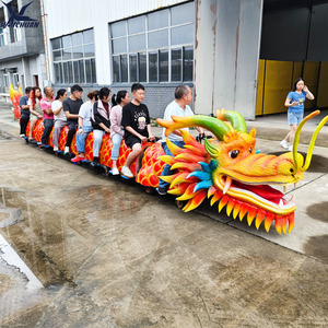 Train sans rails animatronique <span class=keywords><strong>Dragon</strong></span> Chinois 10 places avec yeux clignotants, personnalisable, pour parcs, centres commerciaux et festivals - Product Image 1