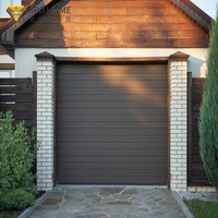 Porte de garage moderne en aluminium et verre sur mesure 16 x 7 pieds, panneaux sectionnels isolés avec ouvre-porte électrique