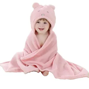 2024 Trendy Custom Polyester As Gift Milestone Security Hooded Baby Blanket Cheap Lovely Super Soft Fleece Blankets For Newborns