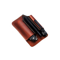 Porte-clés miniature en cuir véritable pour voiture avec pochette à outils, gravure durable imprimée pour étui à clés de voiture