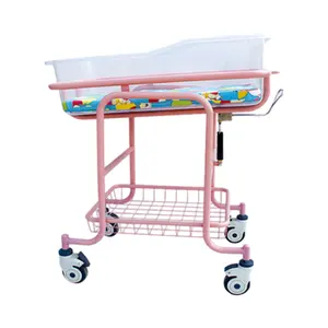 Low Prices Customized Single Crank Metal Frame Painted ABS Elderly Patient Rotating Manual Medical Hospital Bed