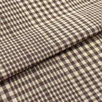 Été Léger Khaki Brun Carreaux Plaid TC 65% Poly 35% Coton Uniforme Scolaire Tissu pour Enfants Fil Teint Robe Philippines