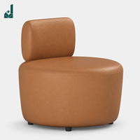 Chaise de bureau moderne en cuir PU de qualité commerciale, forme cylindrique, style minimaliste, pour invités, bureau vintage