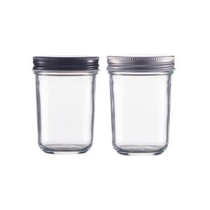 Pot en verre rond à large ouverture vide <span class=keywords><strong>de</strong></span> 8 oz, pot Mason avec couvercle séparé hermétique pour aliments, confiture, miel, cornichons, pot <span class=keywords><strong>de</strong></span> 500 ml - Product Image 5