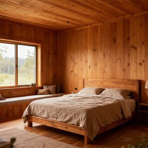 Villas de luxe en bois massif Designs Maison en bois Autres maisons préfabriquées Grande maison avec chambre à coucher Salon - Product Image 4