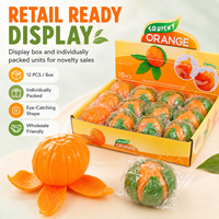 Simulatie Ontluchting Oranje Soft-gel Plastic Stressverlichting Schilfruit Speelgoed Knijp- en knijpfunctie Decompressie Langzaam terugveren