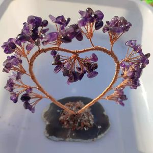 <b>Crystal</b> <b>Chip</b> Heart Tree Handmade Ornament For Home Decoration - Product Image 2