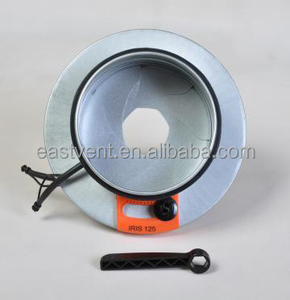 <strong>Damper</strong> for duct ventilation round <strong>iris</strong> galvanized steel for hvac and system east bd silver gray - Product Image 3