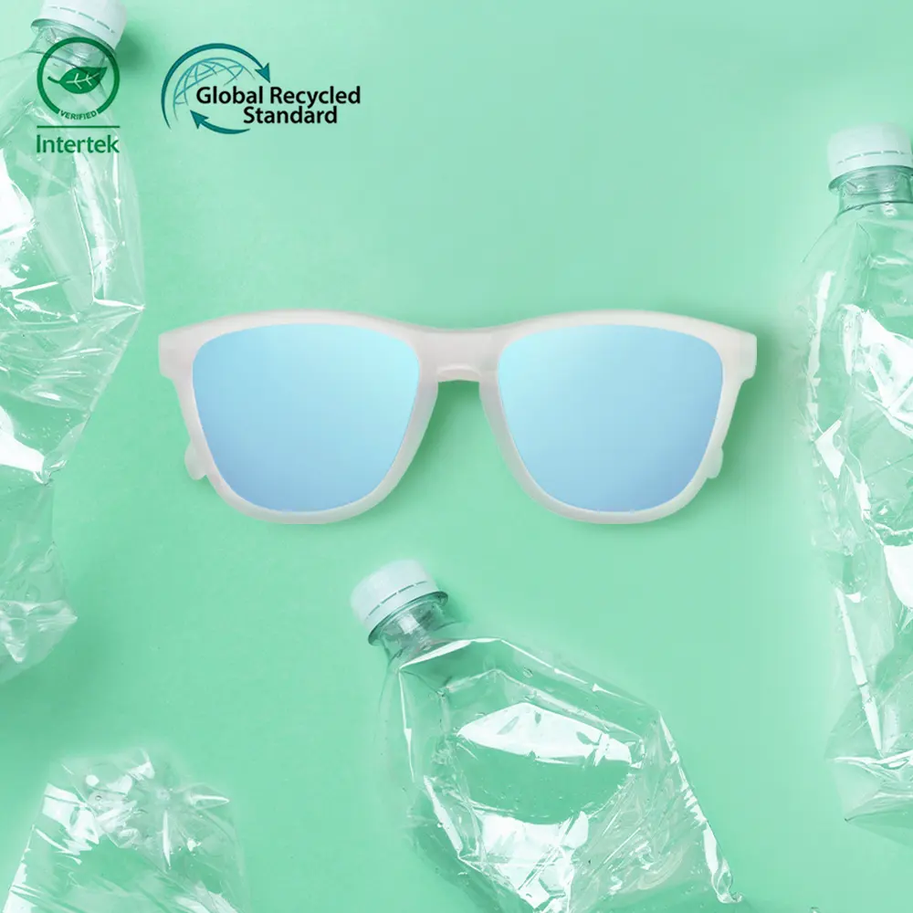 2024 Trendy Recycled Plastic Sun Glasses Custom Package Unisex RPET Eco-friendly Rubber Fashion Ocean Plastic Sunglasses 2023