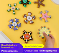 Nouveau Fidget Spinner en Caoutchouc Souple PVC American Shanhaijing, Jouet Anti-Stress, Cadeau de Noël pour Jeunes, Jouets Fidget