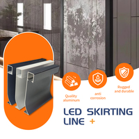 Plinthe LED moderne avec profil de plinthe en alliage d'aluminium léger Plinthe LED garantie pour la décoration intérieure de l'usine