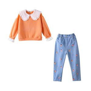 Ensembles de vêtements pour enfants, ensembles de pantalons de sport pour bébés filles avec de magnifiques dentelles en gros - Product Image 1