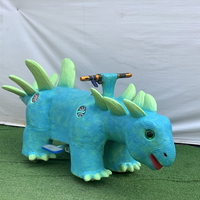 Trottinette électrique dinosaure Triceratops violette pour enfants, siège sécurisé, utilisation intérieure et extérieure