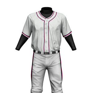 Uniforme de baseball en tissu polyester doux à 100 %, prix raisonnable, fabrication professionnelle, vêtements d'équipe pour l'entraînement. - Product Image 4