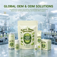 OEM ODM Poudre d'hydratation électrolytique aromatisée à la bière au citron, sans alcool, 30 sachets, avec vitamines C, B6, B12