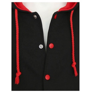 Veste universitaire à capuche personnalisée confortable avec manches en cuir coupe-vent respirante pour unisexe, vêtements décontractés d'hiver - Product Image 4