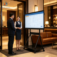 Tableau blanc numérique interactif 4K personnalisé OEM ODM avec écran tactile infrarouge 10 points pour les réunions scolaires et professionnelles