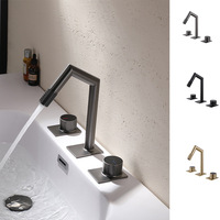 Robinet de salle de bain mural moderne en laiton massif, mitigeur chaud/froid chromé, poignée unique, cartouche céramique, pour hôtel et maison