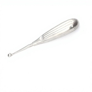 METAL MED CORPORATION Curette osseuse dentaire, instrument chirurgical, poignée moletée argentée, classe I, outil manuel en acier, certifié CE - Product Image 1