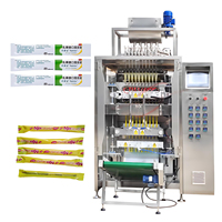 Machine de remplissage haute vitesse en acier inoxydable 304 à 10 voies pour liquides, scellage arrière, pour sauce chocolat, sachet stick, miel