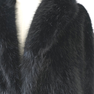 Langer Kunstpelzmantel Hochwertiger Luxuriöser Schwarzer Flauschiger Übergrößen-Damen-Kunstpelzmantel für Warme Winter - Product Image 6