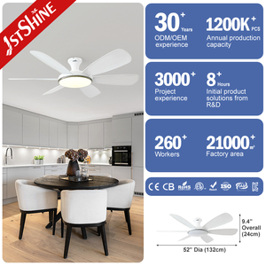 1stshine ventilatore da soffitto <span class=keywords><strong>luce</strong></span> DC telecomando a basso consumo di tensione di Watt 6 pale ABS ventilatore da soffitto con <span class=keywords><strong>luce</strong></span> - Product Image 3
