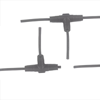 Connecteur de câble d'alimentation LED HE SHENG JIA XING avec contact en cuivre et boîtier en nylon, mâle-femelle, type T, étanche IP67 pour extérieur