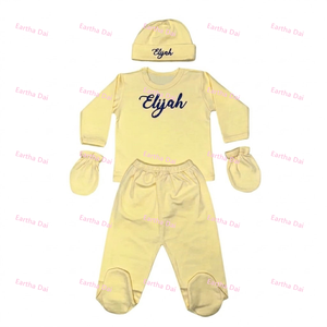 Personalized Baby Clothes Embroidered <strong>Newborn</strong> <strong>Hospital</strong> <strong>Outfit</strong> Set Cotton <strong>Newborn</strong> Coming Home Gift Baby Clothing Sets - Product Image 2