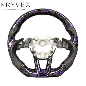 Funda de <span class=keywords><strong>Volante</strong></span> Personalizada Kryvex para Mazda 3 6 CX-4 CX-5 2017-2019, Cuero Napa Perforado - Product Image 1