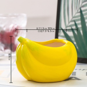 Jardinière en céramique personnalisée en forme de fruit Pastèque <span class=keywords><strong>Pomme</strong></span> <span class=keywords><strong>Banane</strong></span> Starfruit Durian Succulent Pots <span class=keywords><strong>Pot</strong></span> de fleur en céramique pour la maison Jardin - Product Image 4