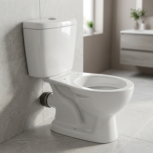 Inodoro de Cerámica Moderno Italiano de Dos Piezas, Montado en el Suelo, con Doble Descarga y Sifón en S para Baño - Product Image 2