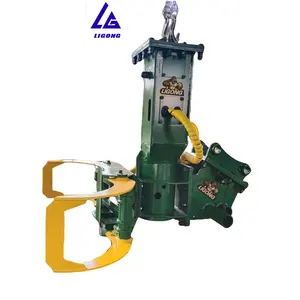 Wooden Stake Compactor Into Ground Hydraulic Grapple Hammer Breaker With 75mm Chisel Diameter