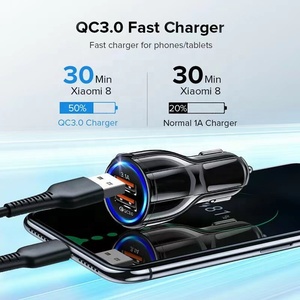 Accesorios de Carga para Automóvil, Adaptador de Cargador de Automóvil con Doble Puerto <span class=keywords><strong>USB</strong></span>, 2 Puertos <span class=keywords><strong>USB</strong></span>, Cargador de Automóvil Inteligente de 3.1a para Teléfono Móvil - Product Image 5