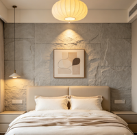 Revêtement mural en pierre artificielle PU léger et ignifuge, panneau mural en pierre 3D PU de haute qualité, vente en gros