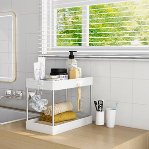 Attractive design Under Cabinet Spice Rack Storage Holders Racks Bathroom Storage Plastic Rack