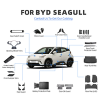 Garnitures de pare-chocs arrière automatiques pour les garnitures de barre de taureau arrière de mouette de BYD accessoires extérieurs de modèle de fibre de carbone d'ABS