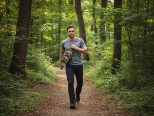 Borsa da petto mimetica da uomo in tela con chiusura a cerniera per attività all'aperto per tutte le stagioni - Product Image 2
