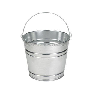 Metal Iron <b>Galvanized</b> Pail <b>Bucket</b> Conical Shaped Metal Iron & Wooden Handle <b>Bucket</b> Pail <b>Bucket</b> Household Cleaning Accessories - Product Image 6